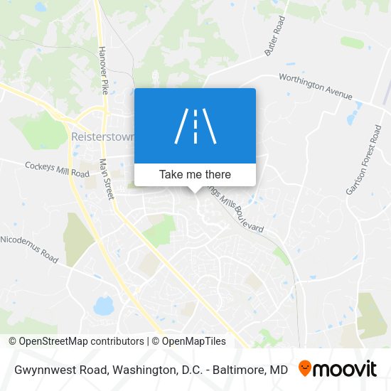 Gwynnwest Road map