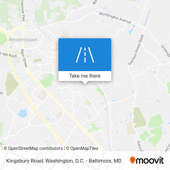Kingsbury Road map