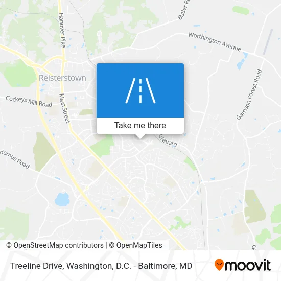 Treeline Drive map