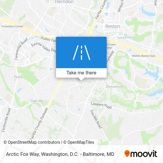 Arctic Fox Way map