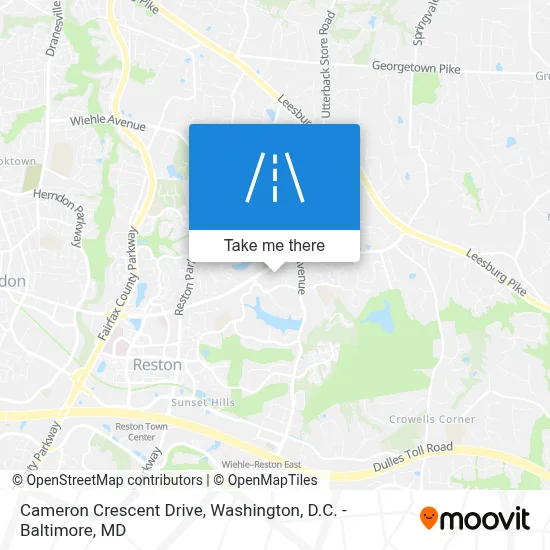 Cameron Crescent Drive map