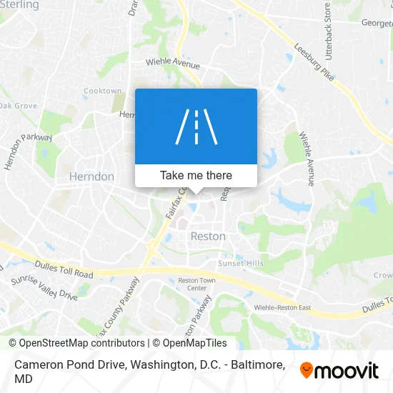 Cameron Pond Drive map