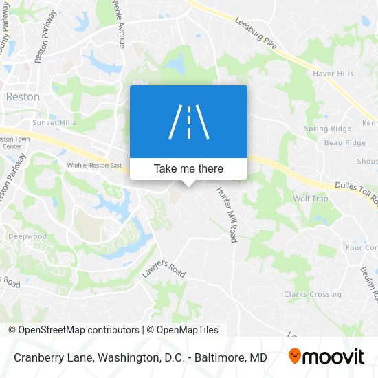 Cranberry Lane map
