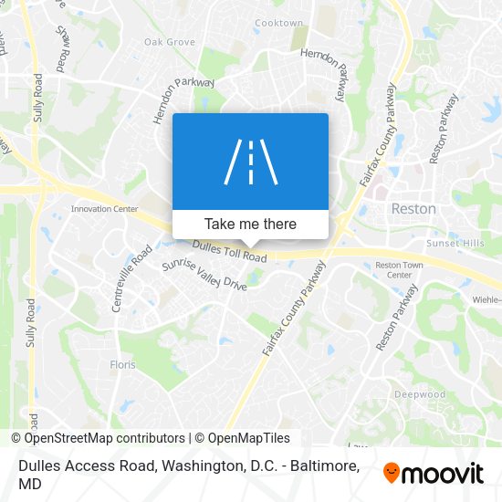 Dulles Access Road map