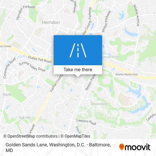 Mapa de Golden Sands Lane