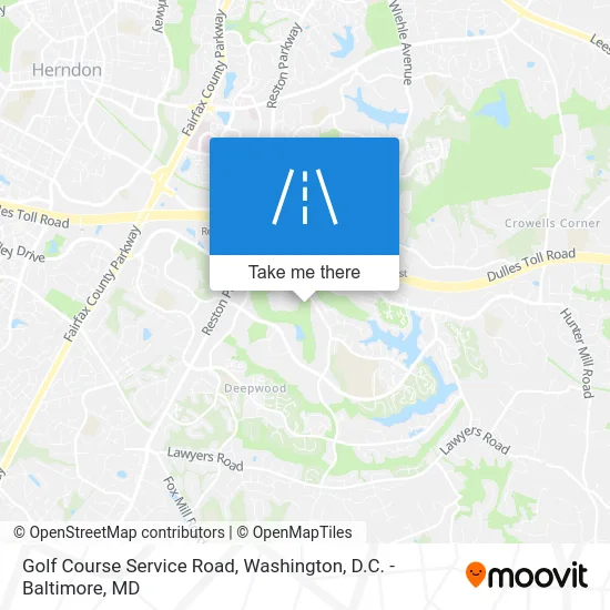 Golf Course Service Road map