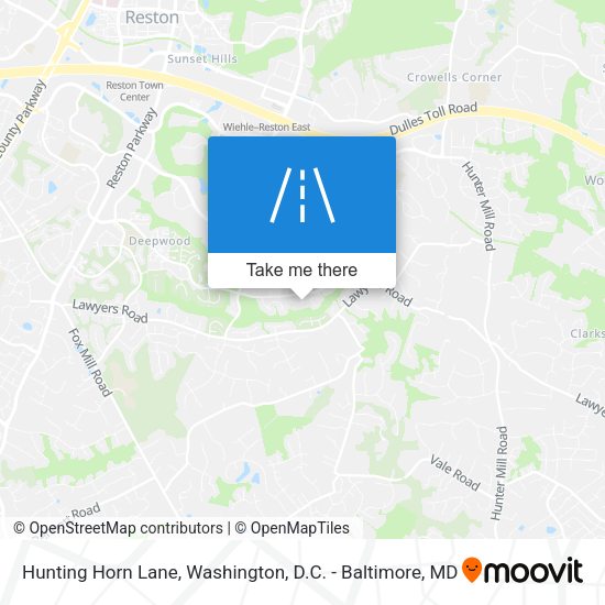 Hunting Horn Lane map