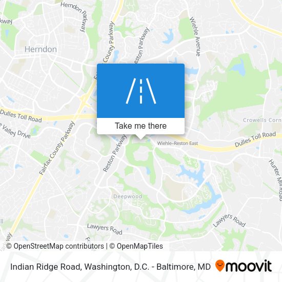 Indian Ridge Road map