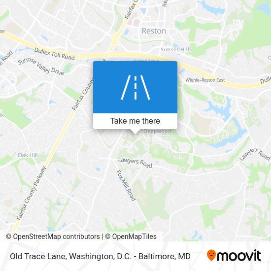 Old Trace Lane map
