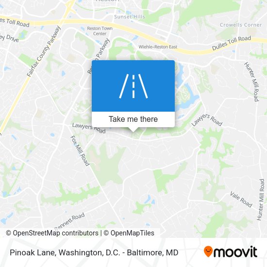 Pinoak Lane map