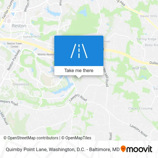 Quimby Point Lane map