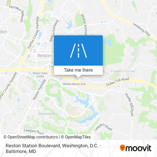 Reston Station Boulevard map