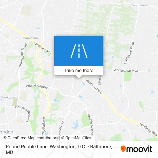 Round Pebble Lane map