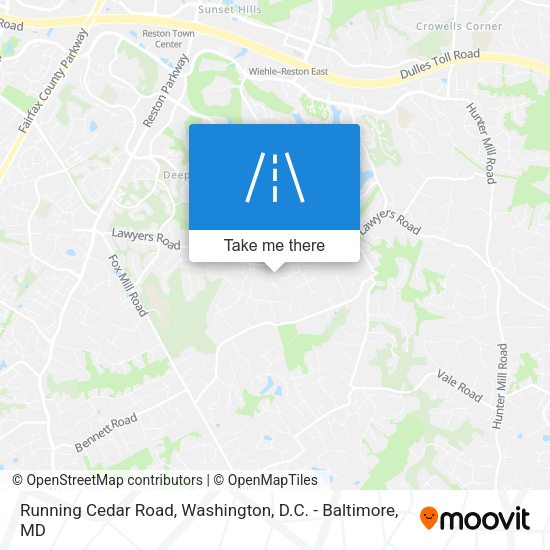 Mapa de Running Cedar Road