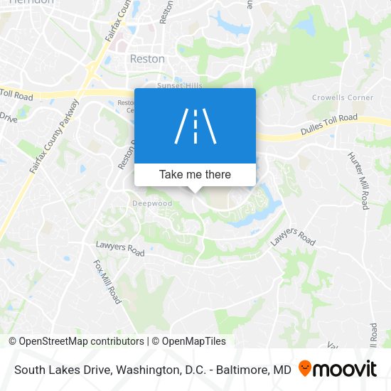 South Lakes Drive map