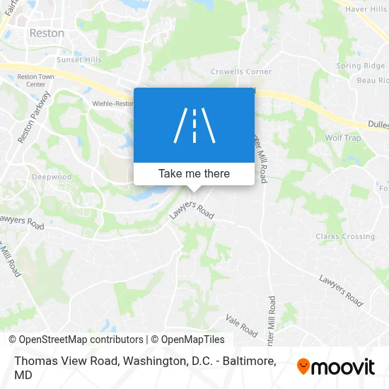 Thomas View Road map