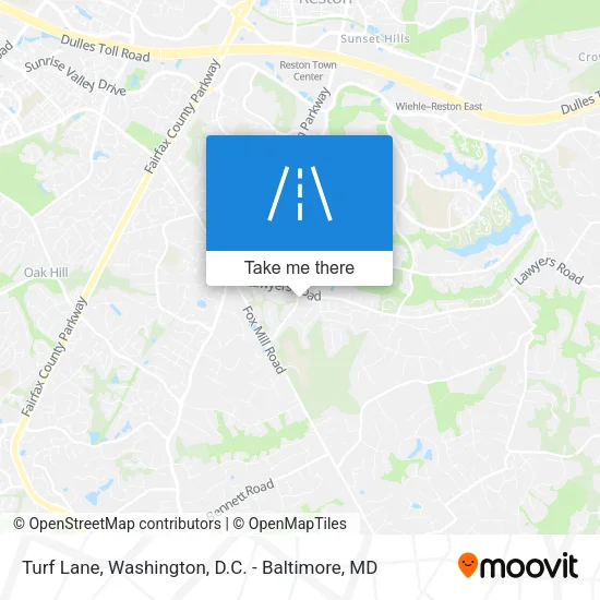 Turf Lane map