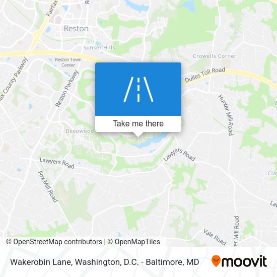 Wakerobin Lane map