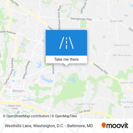 Westhills Lane map