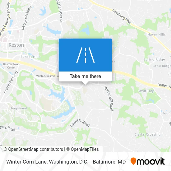 Winter Corn Lane map
