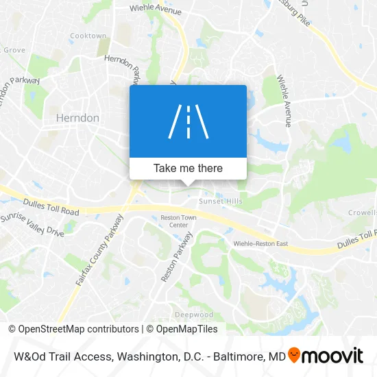 W&Od Trail Access map