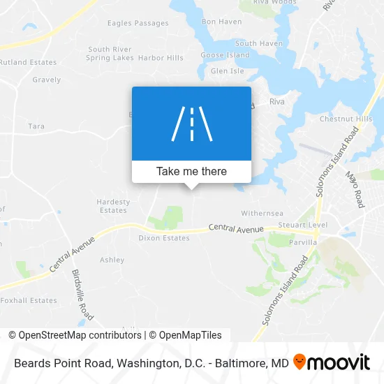 Beards Point Road map