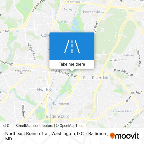 Mapa de Northeast Branch Trail