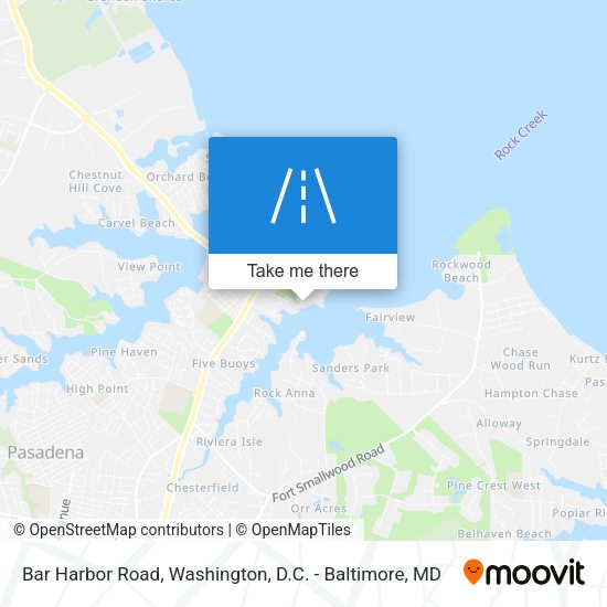 Mapa de Bar Harbor Road