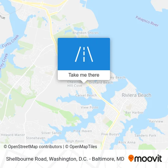 Shellbourne Road map