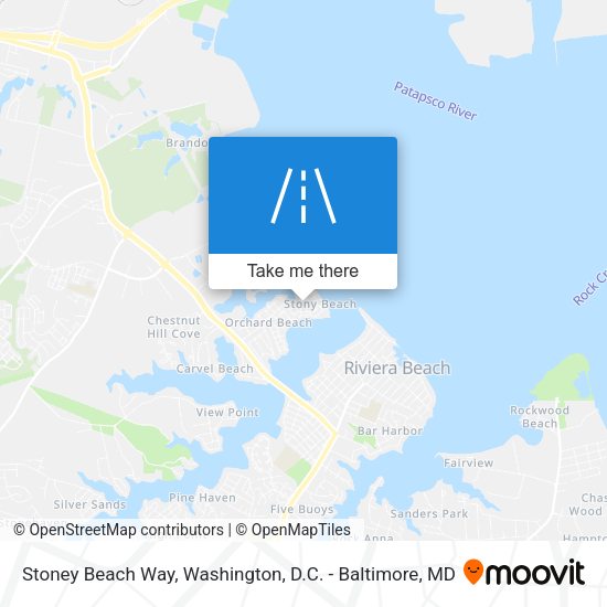 Stoney Beach Way map