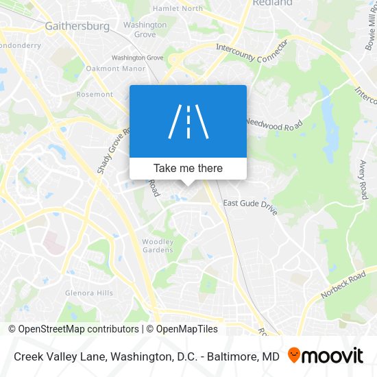 Creek Valley Lane map