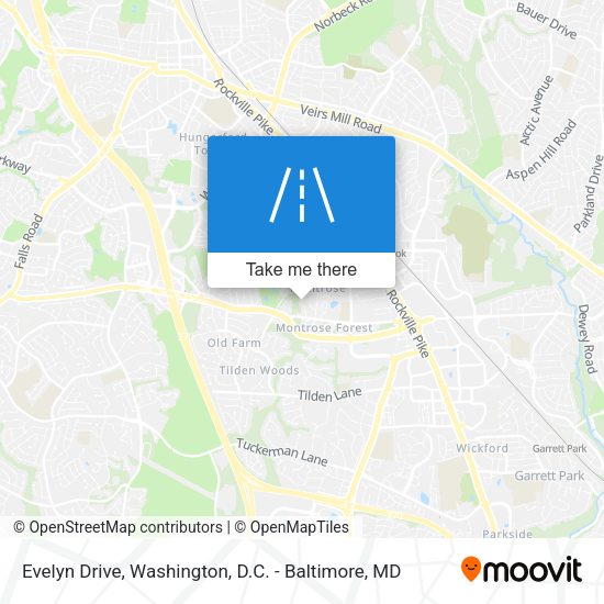 Evelyn Drive map