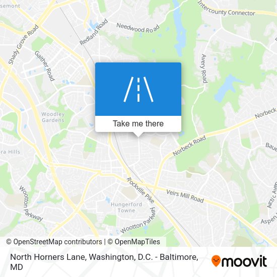North Horners Lane map