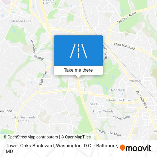 Tower Oaks Boulevard map