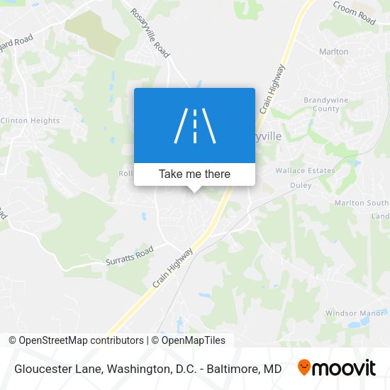 Mapa de Gloucester Lane