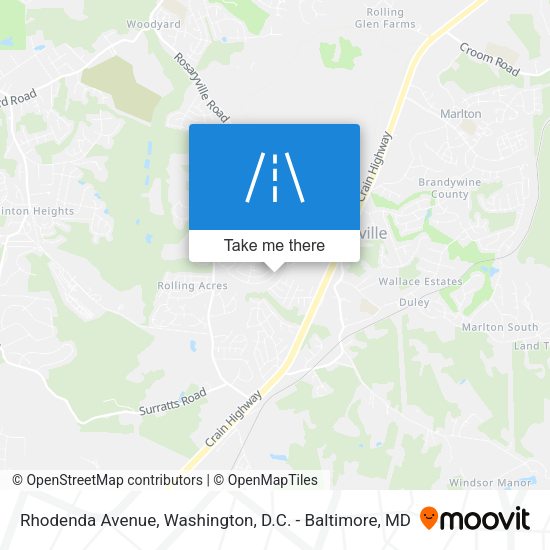 Rhodenda Avenue map