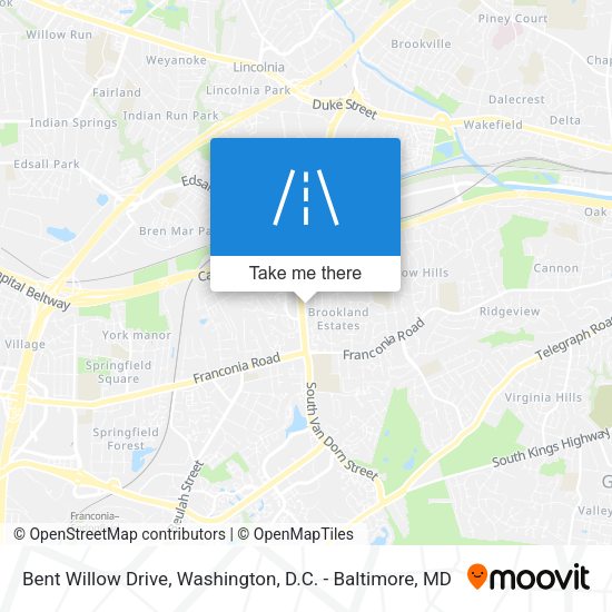 Mapa de Bent Willow Drive