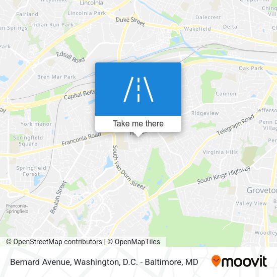 Mapa de Bernard Avenue
