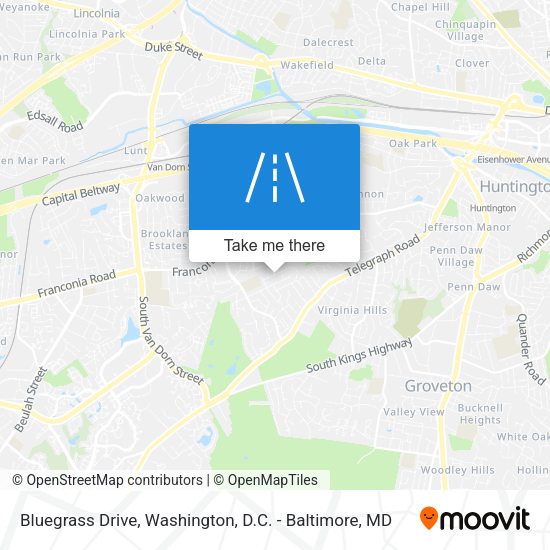 Mapa de Bluegrass Drive