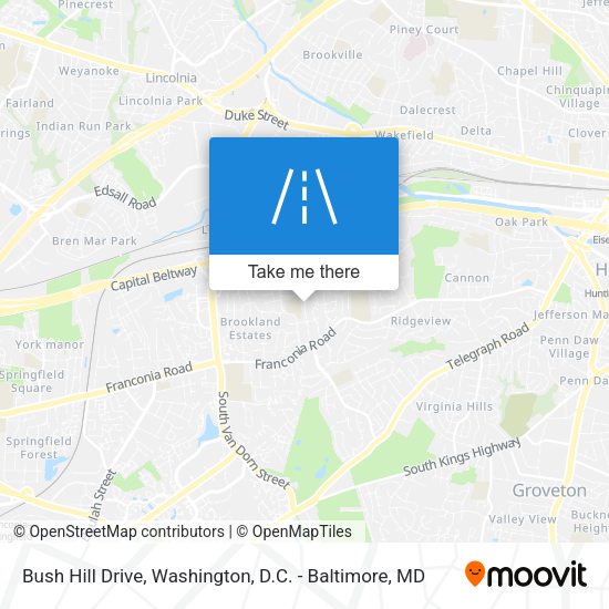 Bush Hill Drive map