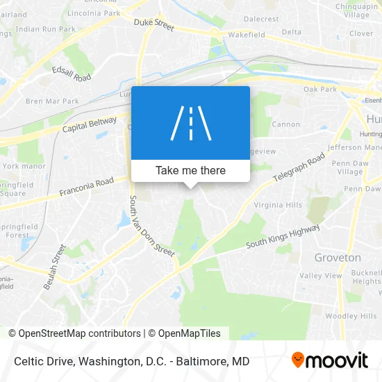 Celtic Drive map