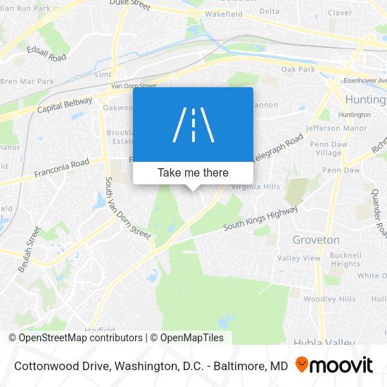 Cottonwood Drive map