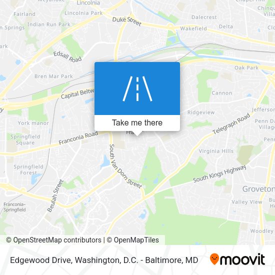 Edgewood Drive map