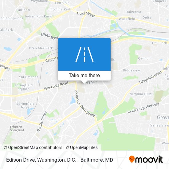 Edison Drive map