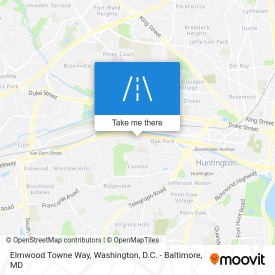 Elmwood Towne Way map
