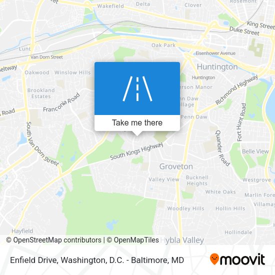 Enfield Drive map