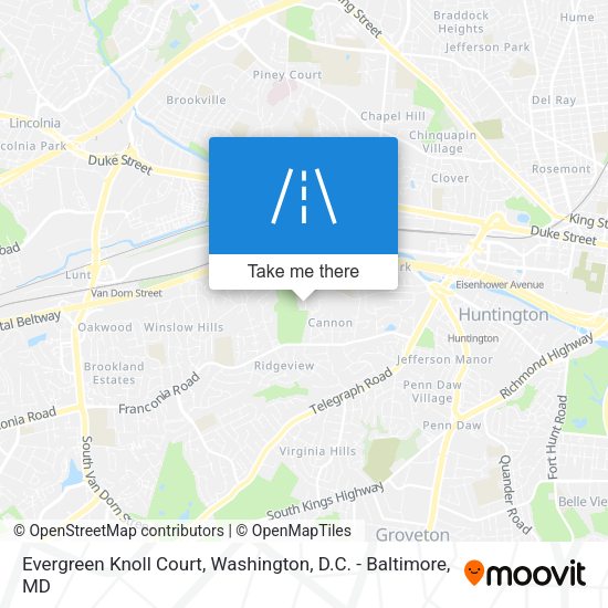 Evergreen Knoll Court map