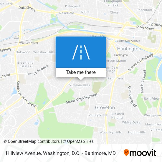 Hillview Avenue map