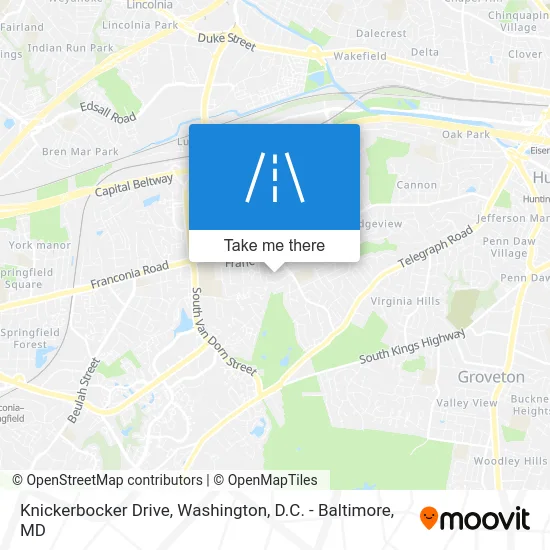 Knickerbocker Drive map