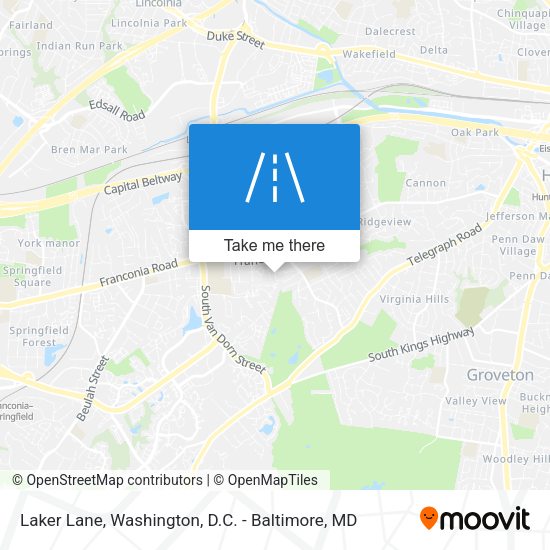 Laker Lane map